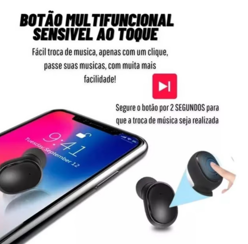 TWS E6S Fones Bluetooth Sem Fio