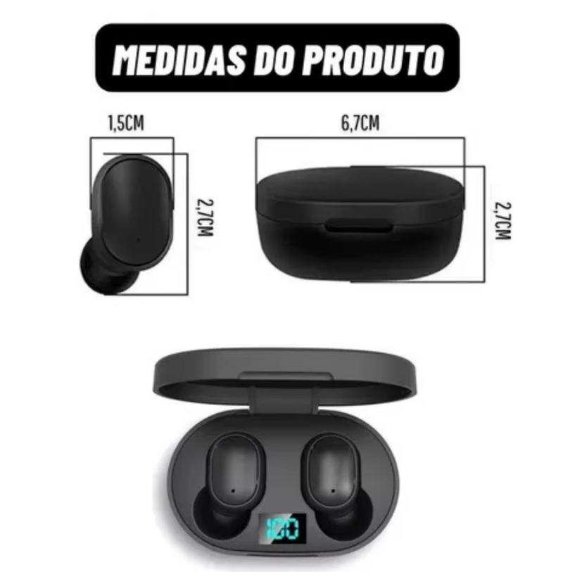 TWS E6S Fones Bluetooth Sem Fio